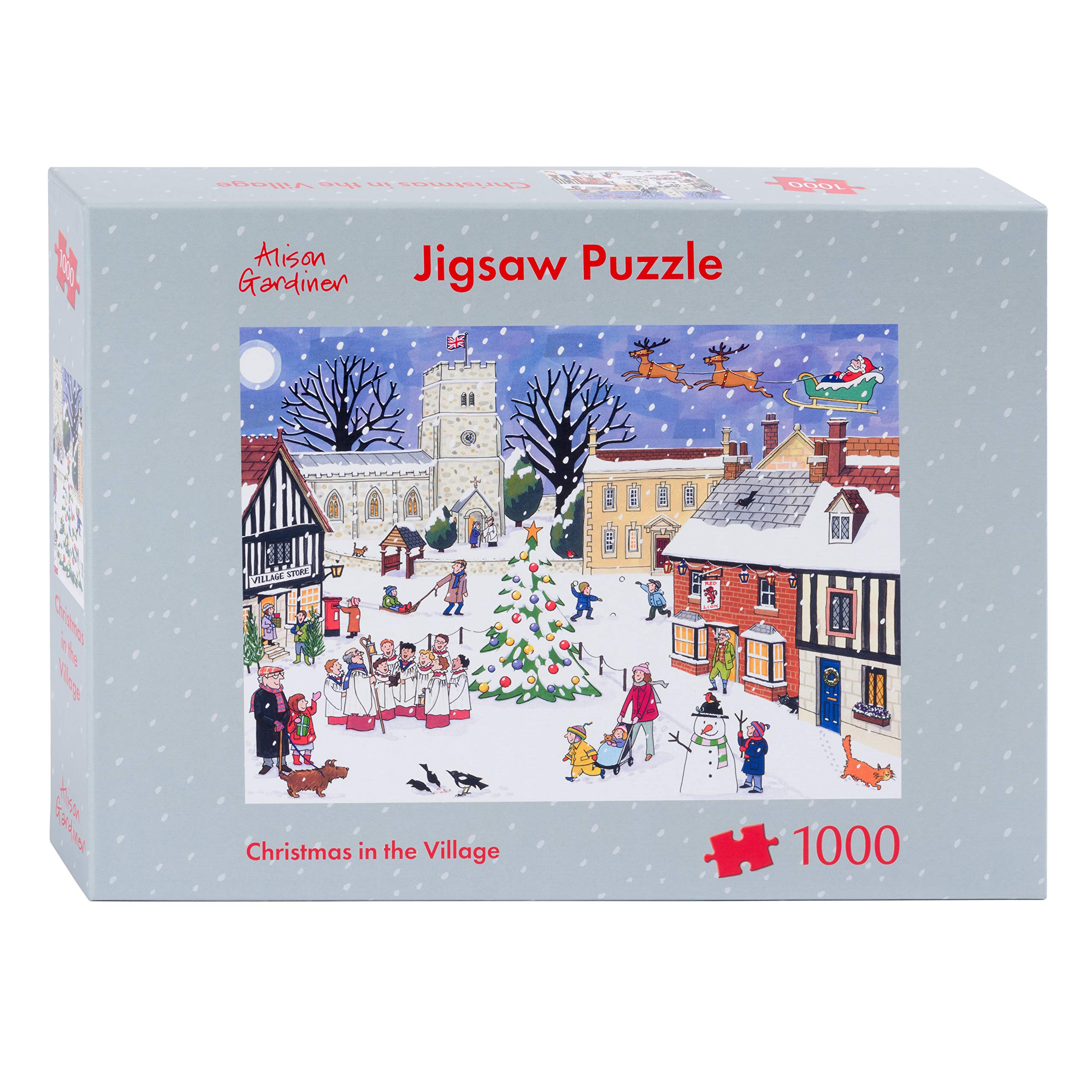 Alison Gardiner Unique Christmas Jigsaw Puzzle - 1000 Piece- Christmas in The Village