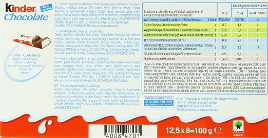 Kinder Schokolade 10 Tafeln 1er Pack 1 X 1 Kg Packung Amazon