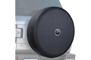 Amooca Spare Tire Wheel Cover with Backup Camera Hole Compatible with Ford Bronco（2021-2025） Spare tire Exterior Accessories Black 32"