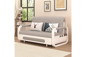 50" Pull-Out Sofa Bed, Modern Futon Sleeper Couch with Trundle, Convertible Loveseat Daybed for Living Room, Apartment or RV,