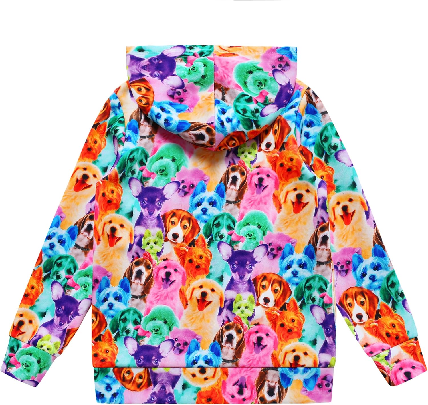 Girls Zip Up Hoodie Jacket Unicorn/Cat Sweatshirt with Pockets: Clothing