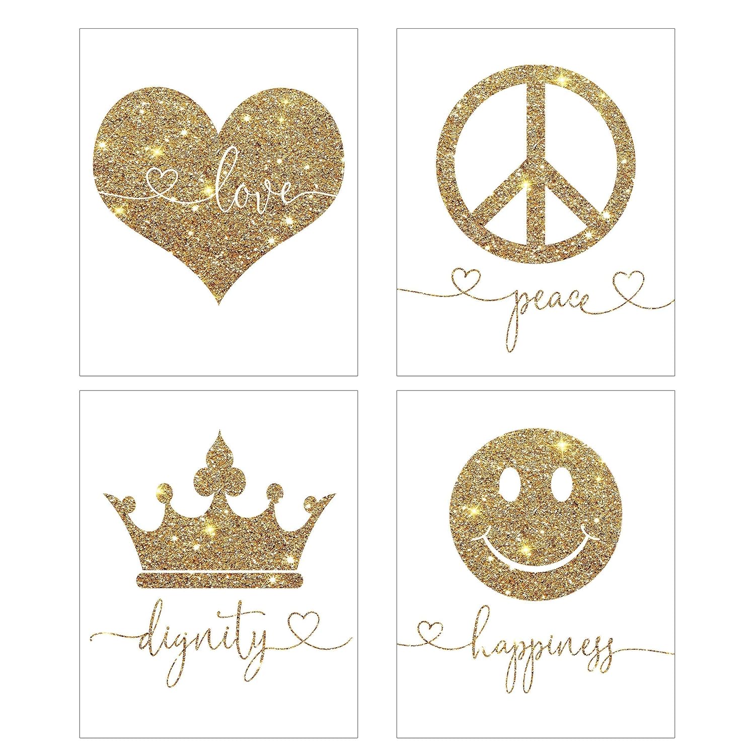 Amazon Com Wall Art For Teen Girls Bedroom Teen Room Decor For Teen Girls Trendy Posters For Girls Glam Artwork Inspirational Gift Aesthetic Room Decor Set Of 4 8x10 Prints Unframed Handmade