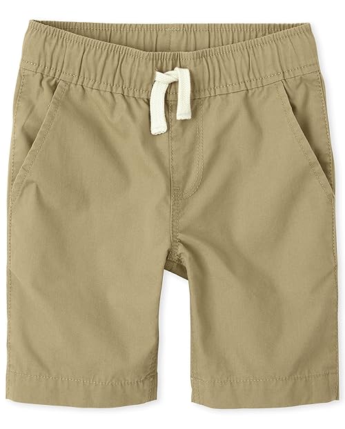The Children's Place boys Pull On Jogger Shorts, Flax, 7
