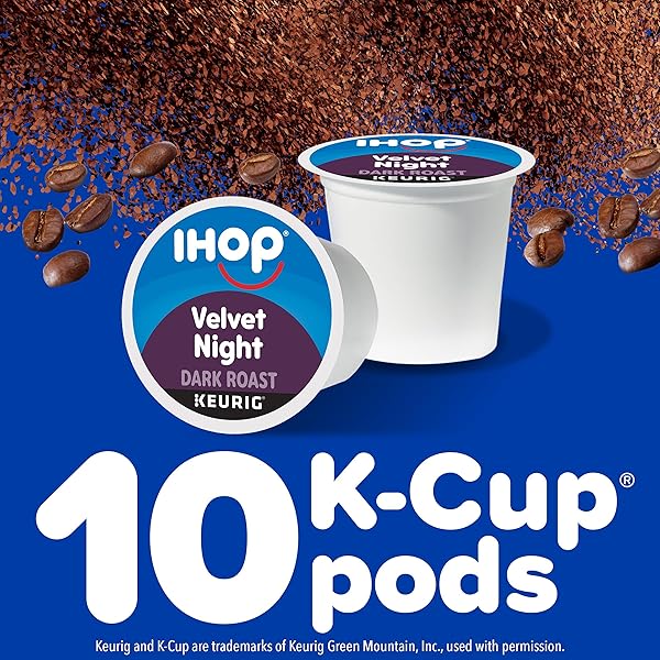 IHOP VELVET NIGHT DARK ROAST KEURIG K-CUP COFFEE PODS,10 CT BOX