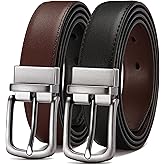 CHAOREN Reversible Belt Men 1 Piece - 1.25" Leather Dress Belt - Trim to Fit for Elegant Style