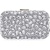 Milisente Clutch Purses For Women Crystal Clutches Evening Bags Gemstone Clutch Purse For Wedding Formal