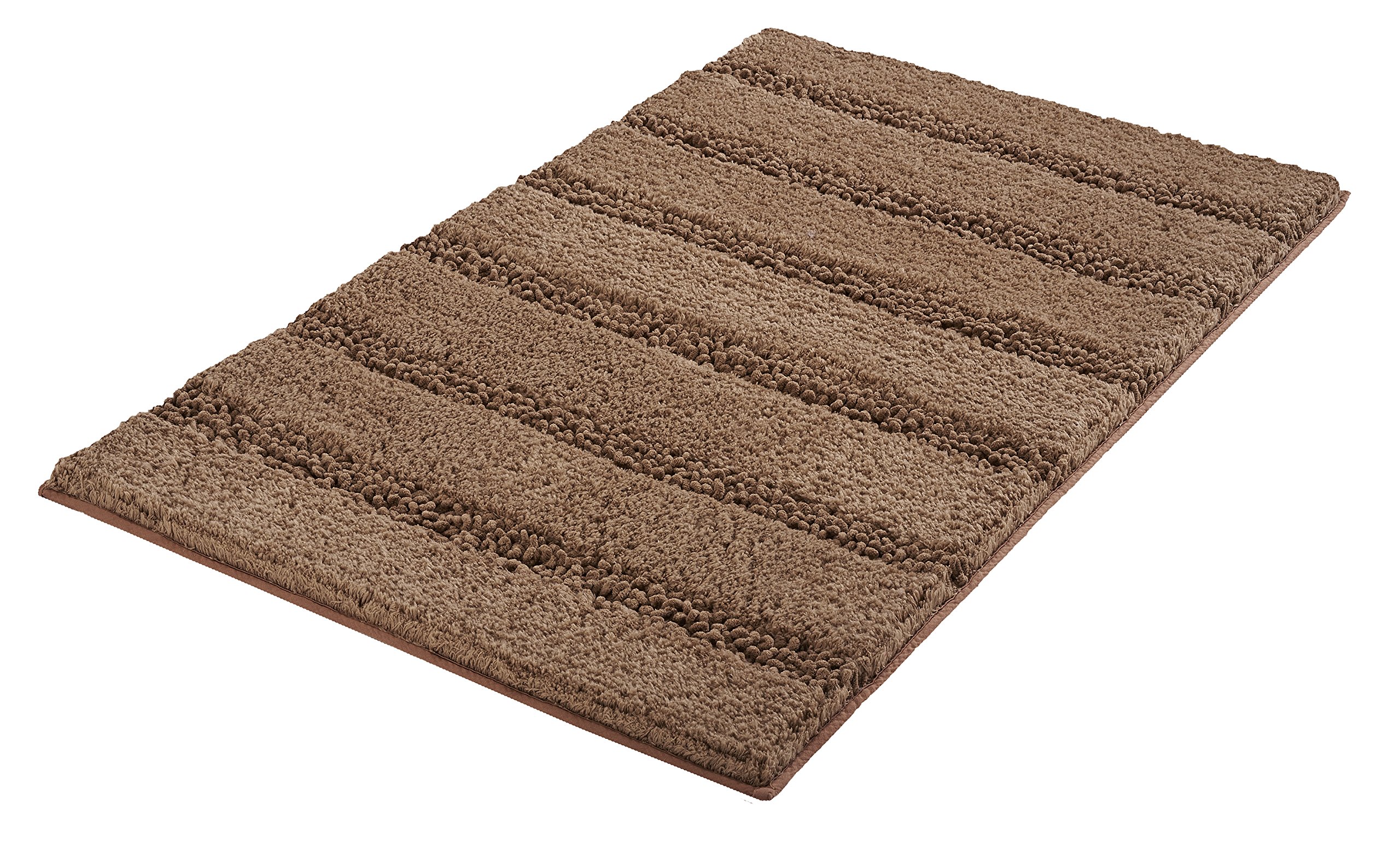 Kleine Wolke "Monrovia Bath Rug, Polyester, Dark Beige, 60 x 100 x 2.5 cm