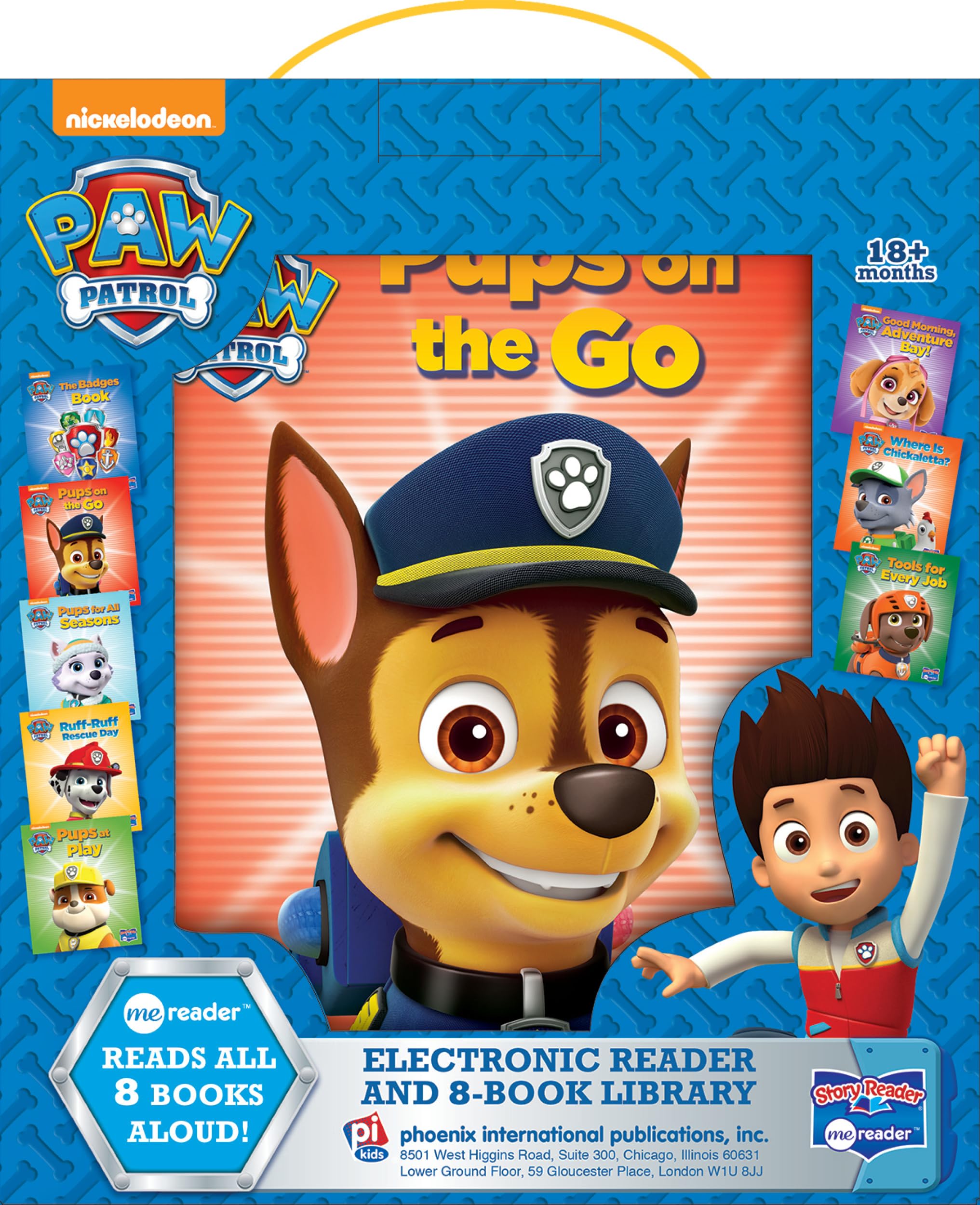Nickelodeon Paw Patrol Chase, Skye, Marshall, and More! - Me Reader Electronic Reader and 8 Sound Book Library - PI Kids