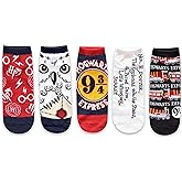 Harry Potter Hogwarts Express Hedwig Juniors/Womens 5 Pack Ankle Socks Size 4-10