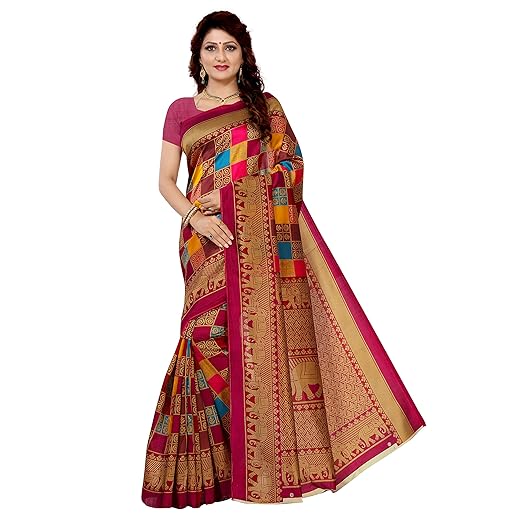 Silk Saree with Blouse Piece (Free Size)
