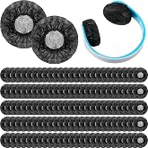 Hoteam 500pcs Disposable Headphone Covers, Non-Woven for Over-Ear 8-11cm | Sanitary Ear Cushion Protectors for Shared Headsets, Ideal for Gyms Salons Call Centers, Elastic Edge Fits, Sweat Barrier