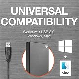 Seagate One Touch 2TB Password Activated USB 3.0 External Drive Space Gray view 5