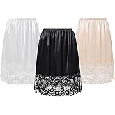 Coucoland Half Slips for Women - 26" Black White Womens Underskirt Half Slip Women Under Dress Shirt Skirt Extender