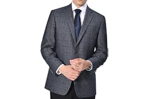 GLUVISTAVES Mens Blazer Classic Fit Sport Coats 2 Buttons Stretch Business Casual Suit Jacket
