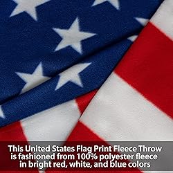 American Flag Throw Blanket - Plush Polyester