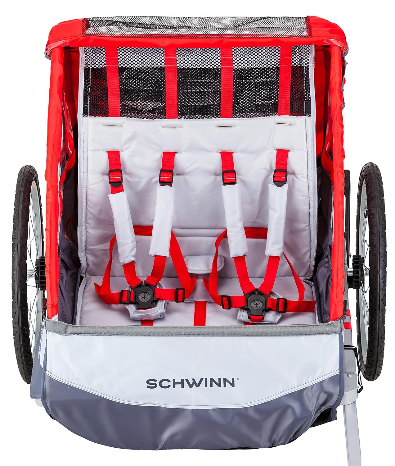  Pacific Cycle Schwinn Trailblazer Double Bicycle Trailer, Blue/Gray