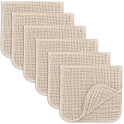 Comfy Cubs Muslin Burp Cloths 20" x 10", Pack of 6