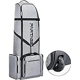 Partage Golf Travel Bag with Wheels,Golf Travel Case for Airlines -Black