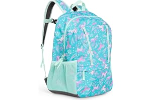 Lands' End Unisex Kids Medium ClassMate Lightweight Durable Elementary School Backpack, Ceramic Blue