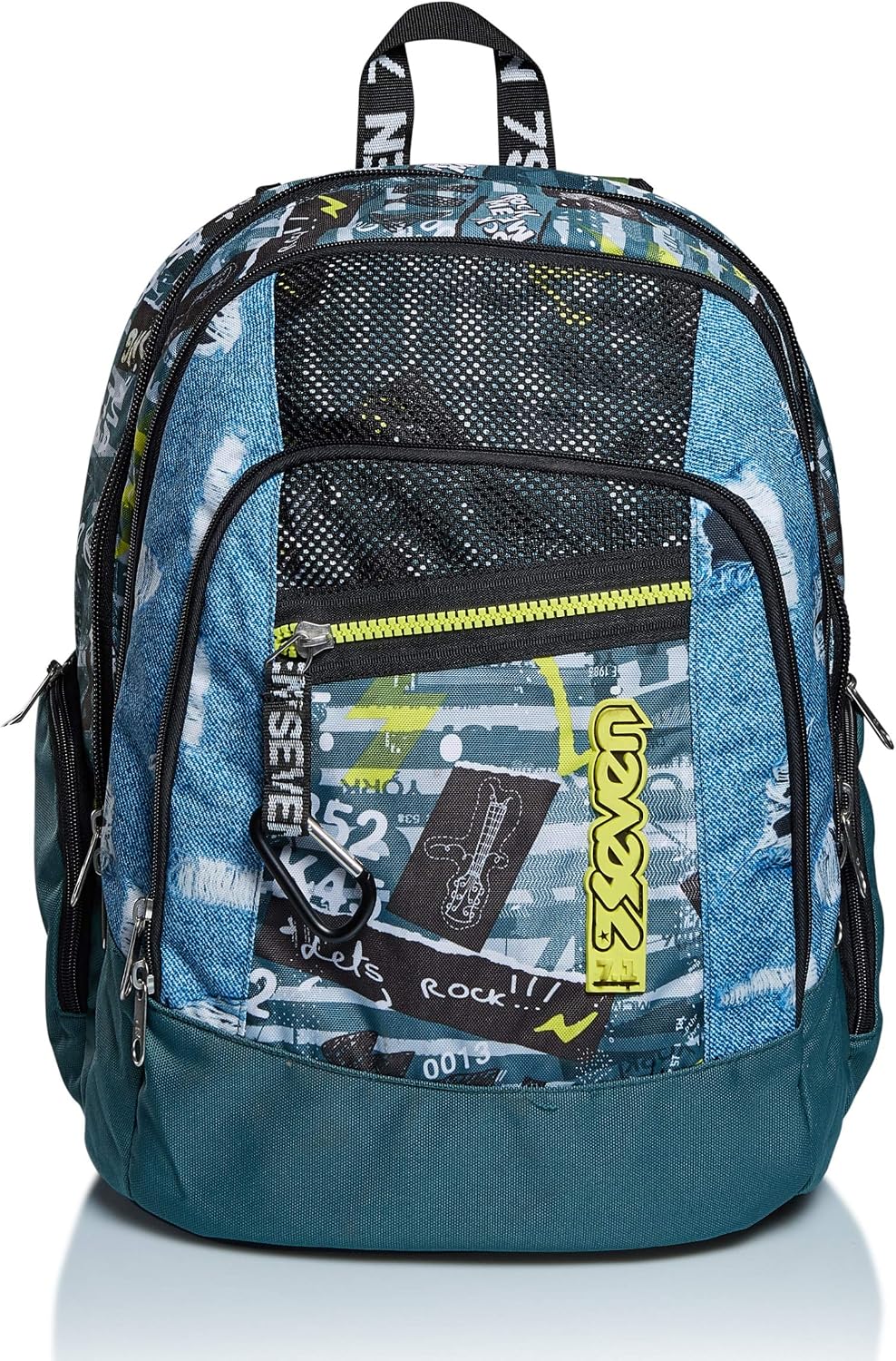 Seven Advanced Backpack - Urban Rock, Blue - School and Leisure, Double Compartment, 43