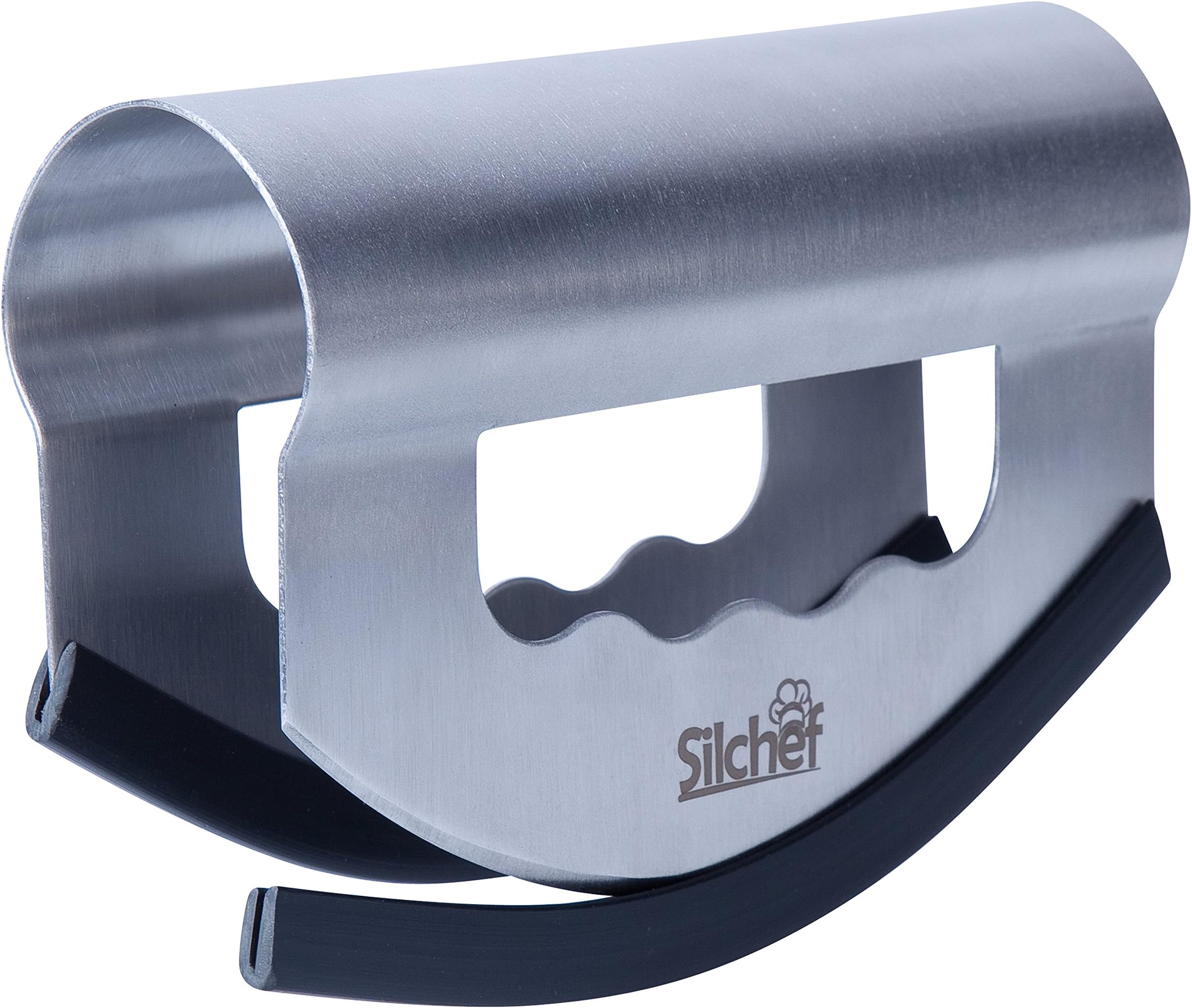 Mezzaluna - Salad Chopper knife with Double Blade Protective Covers - Multipurpose Premium Stainless Steel Herb Chopper Mincing knife by Silchef