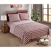 Clara Clark Bed Sheet Set with Extra Set Pillowcases, Premier 1800 Collection, Wrinkle, Fade & Stain Resistant,