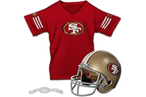 Franklin Sports NFL Kids Helmet + Jersey Sets - Youth NFL Team Uniform Sets - Costume Set - Helmet, Jersey + Chinstrap-Medium