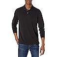 Amazon Essentials Mens Long Sleeve Polo Shirt with Collar, Regular-Fit Pique
