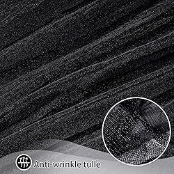 Table Skirt Baby Shower Black Rectangle Tulle Table