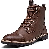Vostey Mens Boots Motorcycle Casual Boots for Men Zipper Fashion Chukka Boots Mens