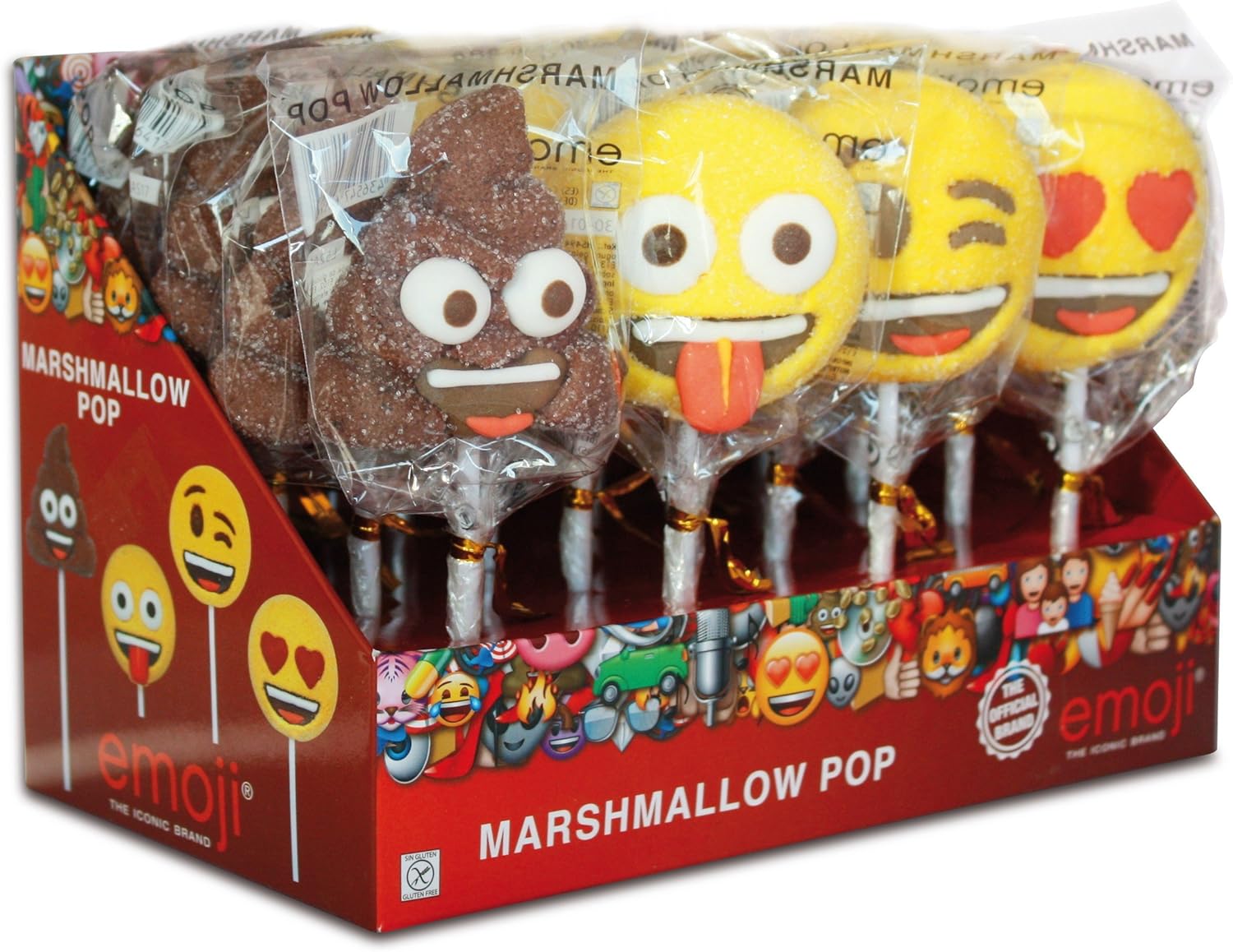 Marshmallow Pop Emoji Espumas o nubes dulces 16 Unidades Amazon.es Alimentación y bebidas