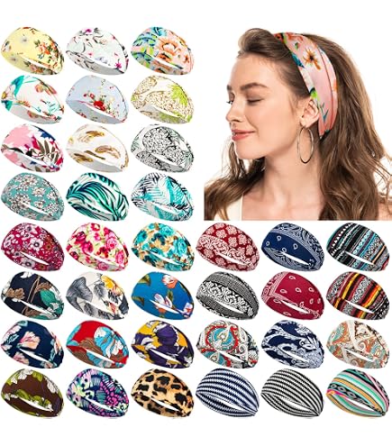 6759 74 Pcs Spa Headband Set 37 Styles Coral Fleece Terry Cloth Facial Hair Amazon.com : Jutom 74 Pcs Spa Headband Set 37 Styles Coral  main image 4