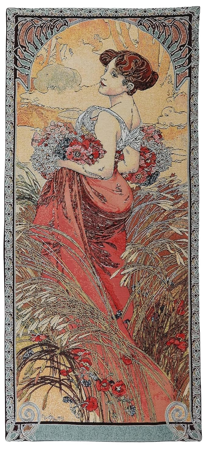 Alphonse Mucha - diseño de las cuatro estaciones II, verano, kit tapiz