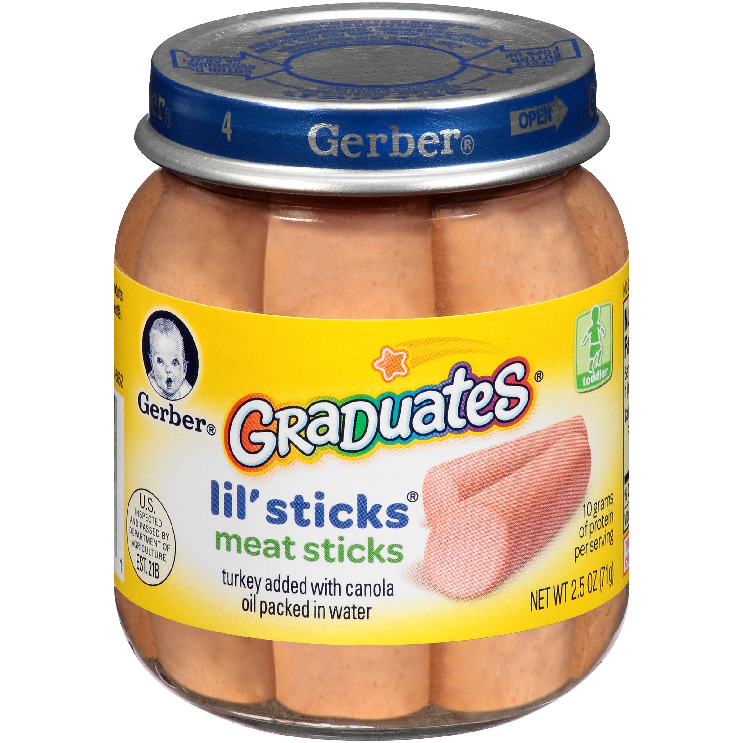 Gerber Graduates Lil' Sticks Meat, 2.5-Ounce Jars (Pack of 12) by Gerber Graduates