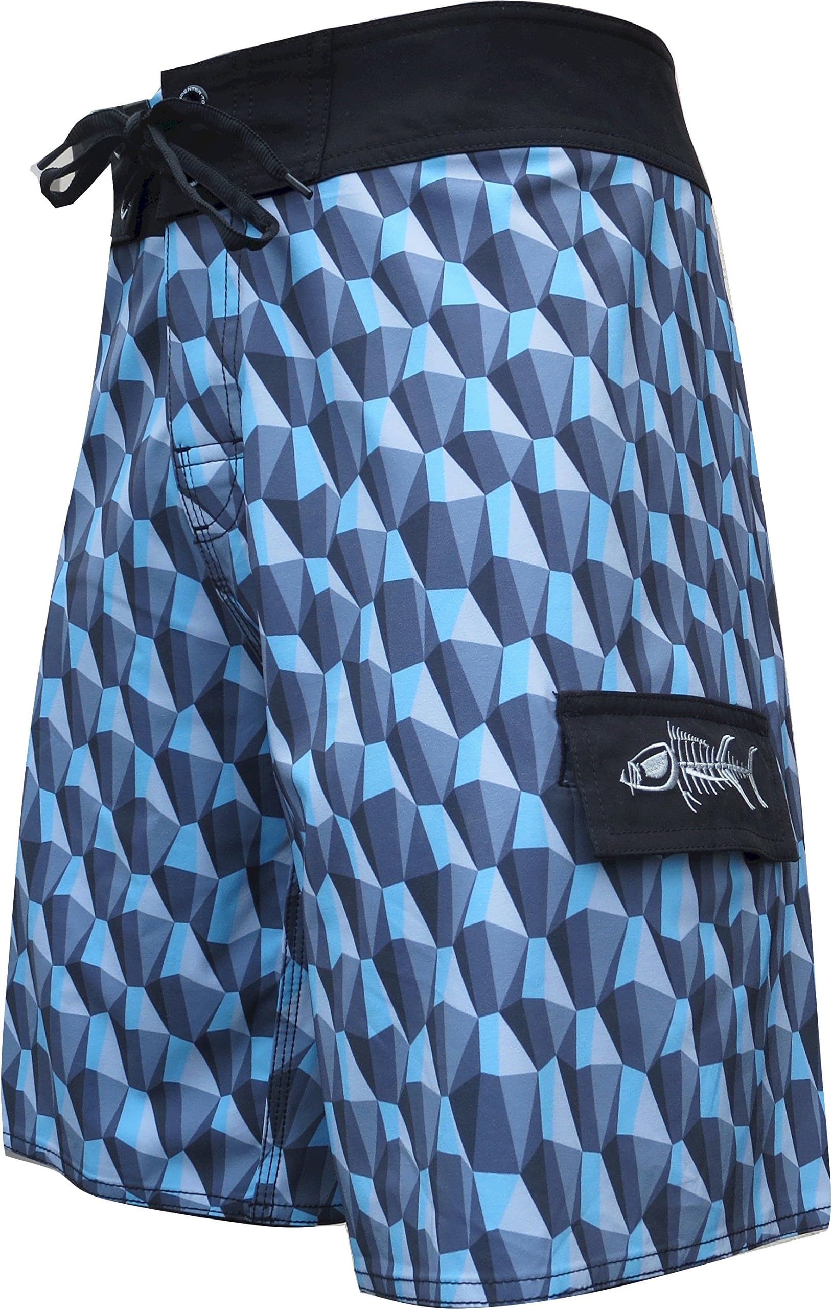 Tormenter Men's Reef Break Premium Board Shorts, 3D Rocks, 40