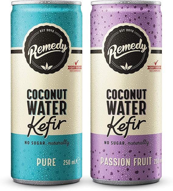 Remedy Raw Coconut Water Kefir Sparkling Live Cultured Drink Sugar