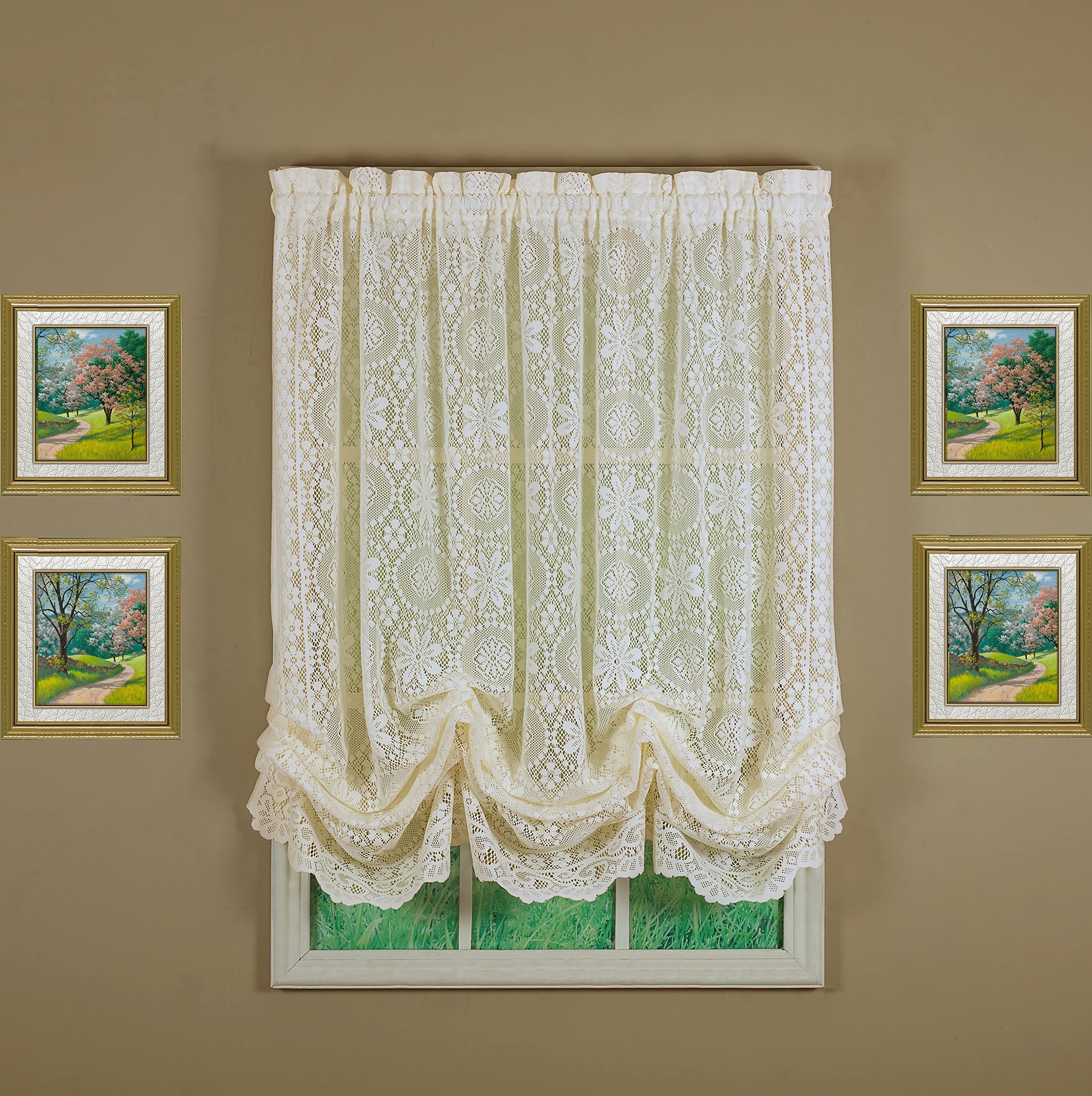 Today's Curtain Hopewell Lace Balloon Shade, Cream, 59W x 63L — image 1