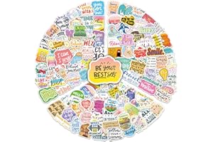 MONENFANCE 300 Pieces Inspirational Quote Stickers for Teens Students Teachers, Motivational Stickers for Water Bottles Women, Aesthetic Laptop Decal Waterproof Vinyl Positive Sticker for Scrapbooking