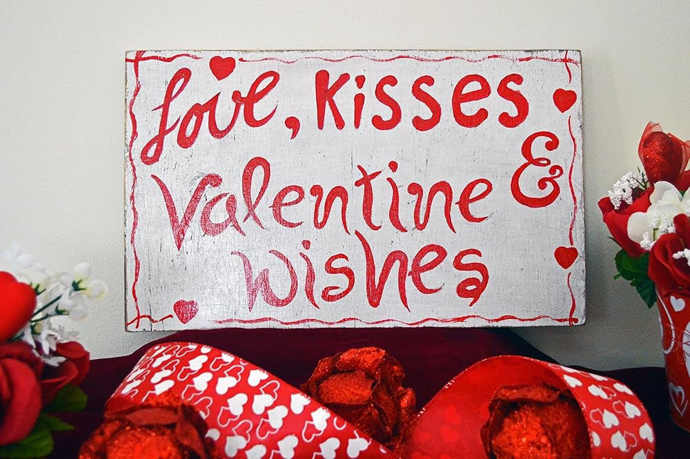 Amazon.com: Valentines Day Sign, Reclaimed Wood Sign, Valentines Wood