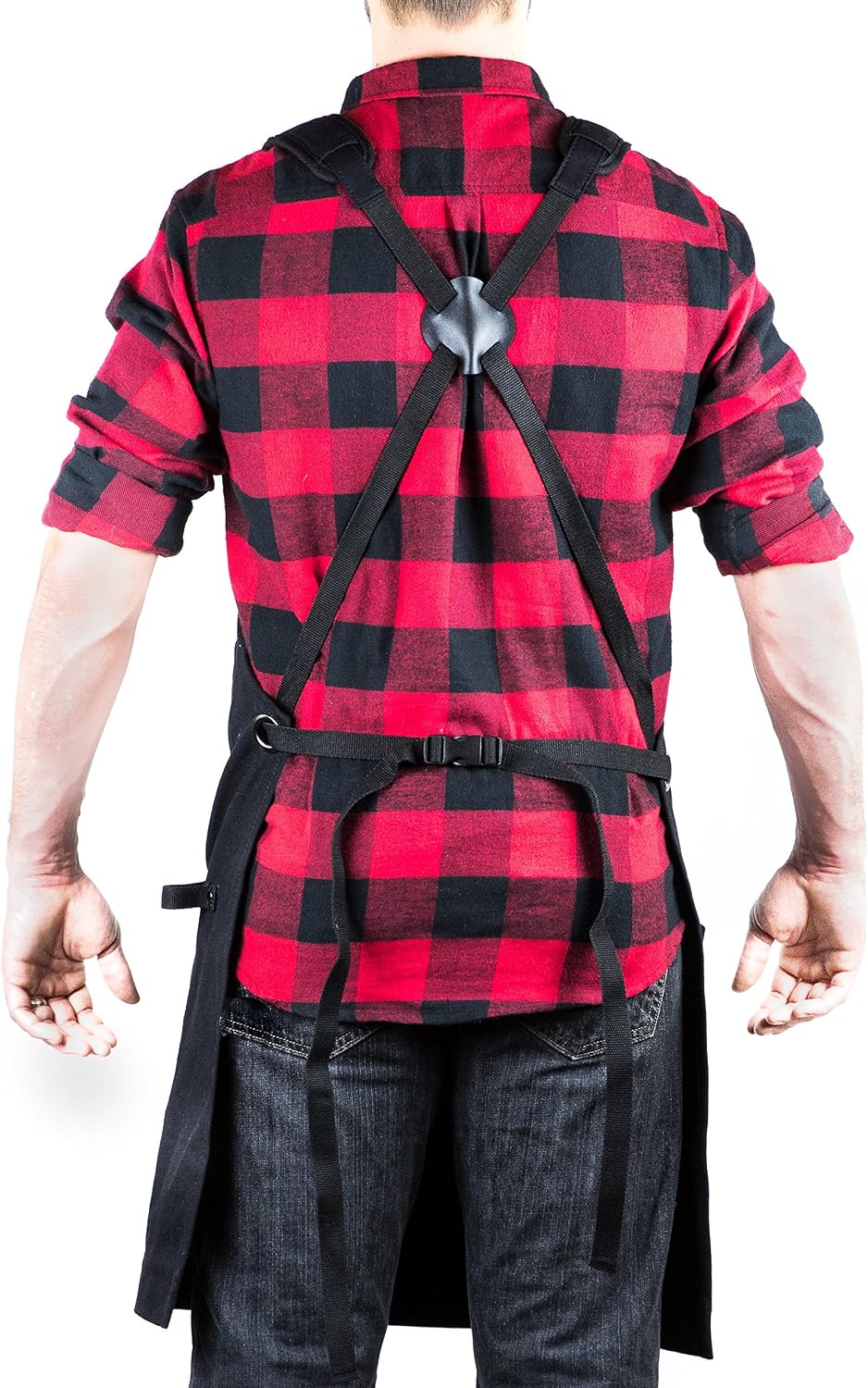 Hudson Durable Goods - Deluxe Edition - Waxed Canvas Tool Apron - Black, Black - Deluxe Edition, Adjusts: M to XXL - Image 3