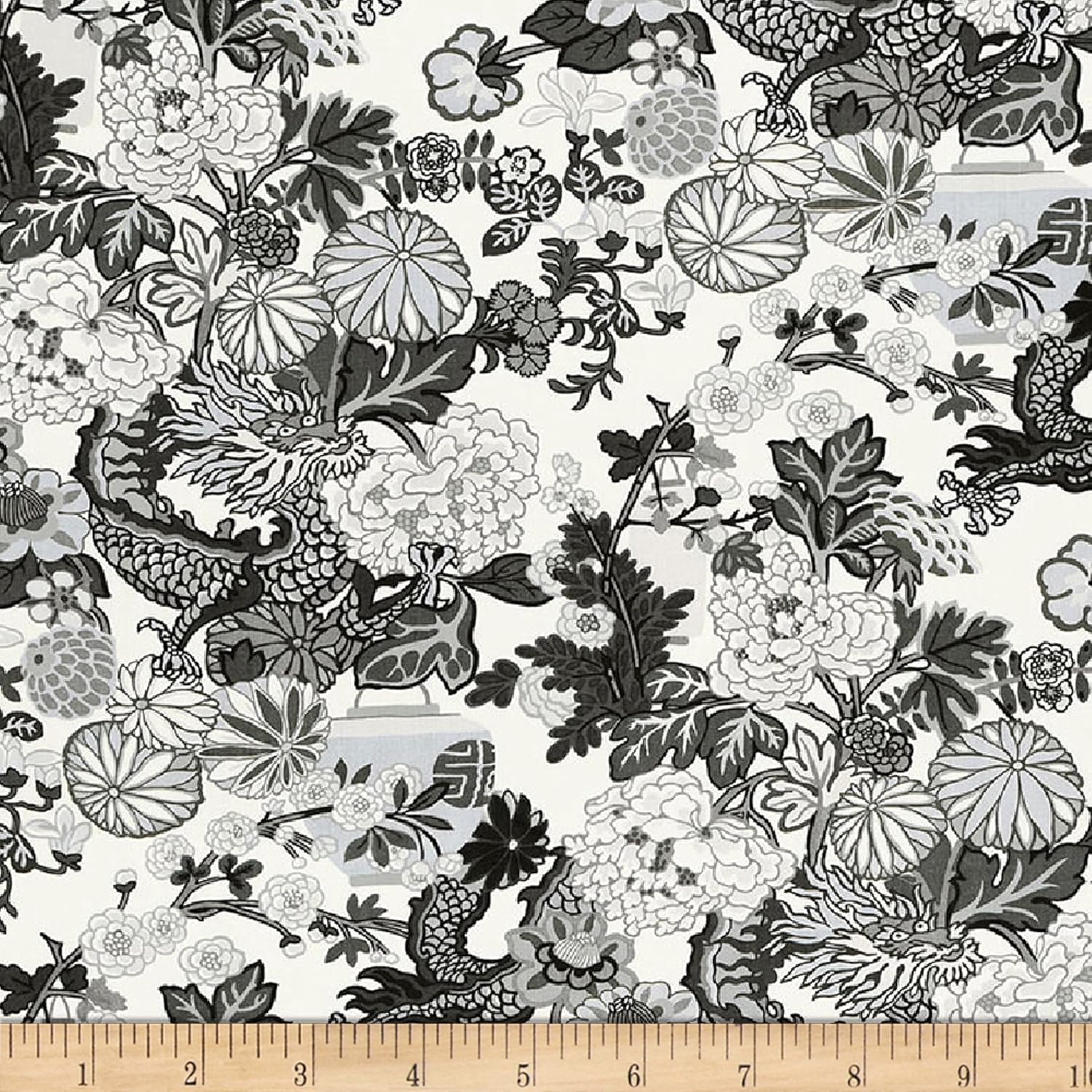 Amazon Com Schumacher Chiang Mai Dragon 100 Linen Smoke Home