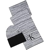 Calvin Klein mens Men's Cuff Hat and Scarf Gift Set