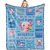 LNKRFRPA Axolotl Gifts Blanket, Axolotl Gifts for Women/Girls, Axolotls Stuff, Gift for Axolotls Lovers, Salamander Themed Gift Throw Blanket for Couch Sofa 50"x40"