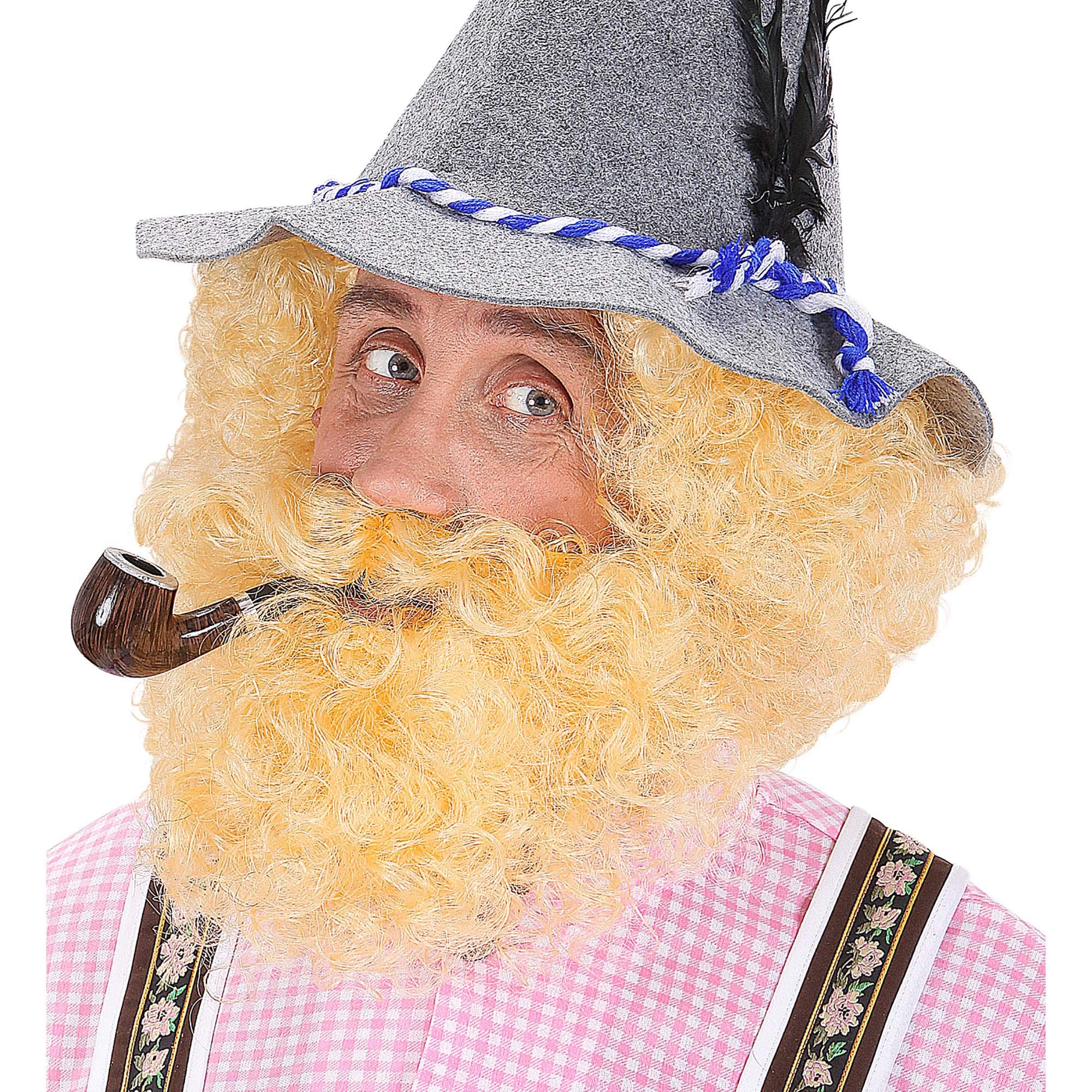 Character Curly /Beard - Blonde Wig for Hair Accessory Fancy Dress