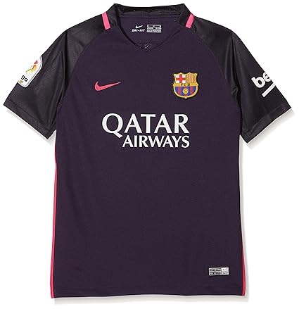 Nike 2016-2017 Barcelona Away Football Soccer T-Shirt Trikot (Kids) - with Sponsor