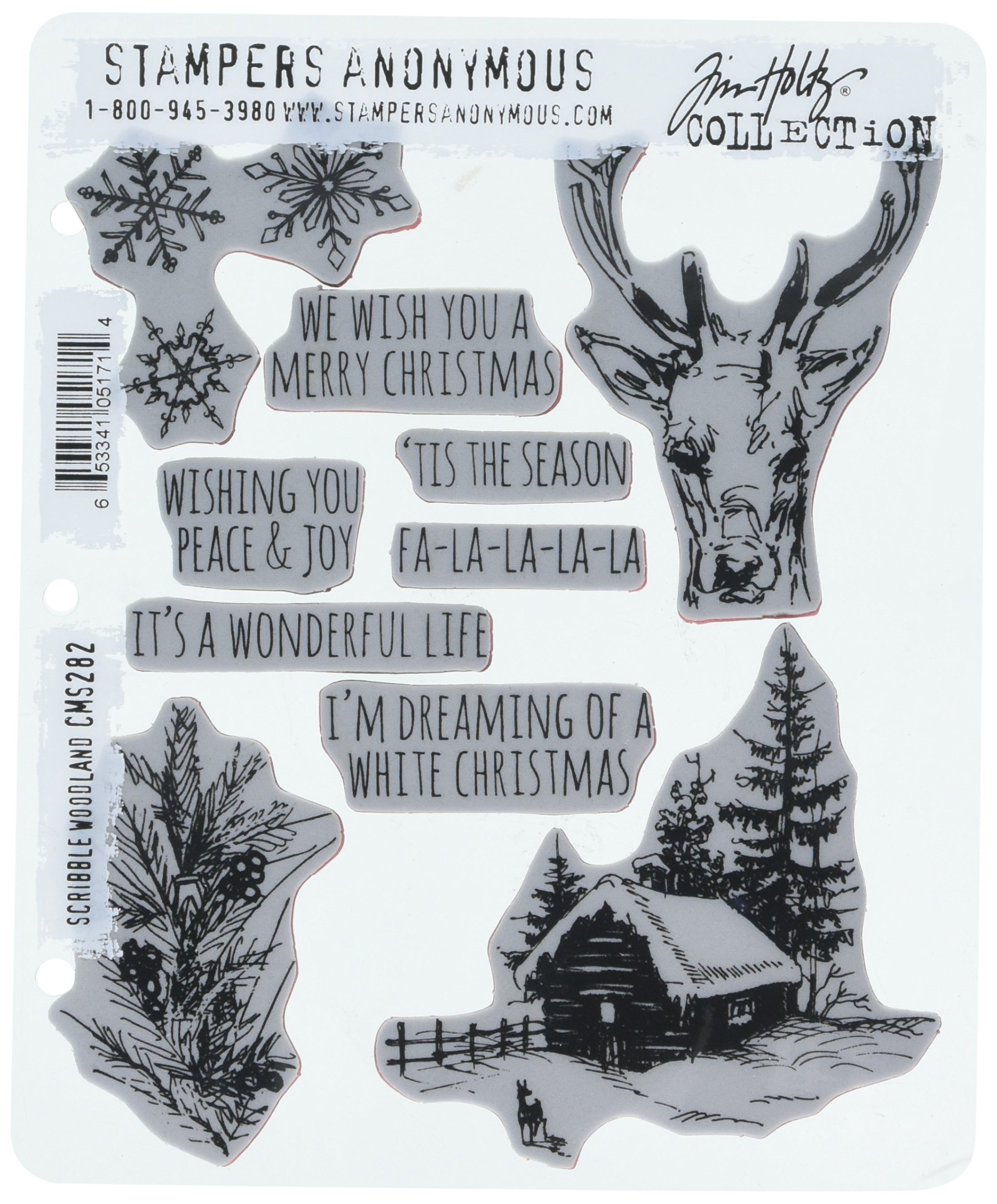 Stampers Anonymous CMS282 Tim Holtz Cling Stamps, Multi-Colour, 7 x 8.5-Inch