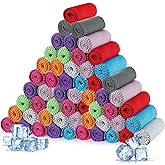 Maitys 500 Pack Cooling Towels for Neck and Face Bulk, 32 x 12 Inch Microfiber Ice Chilly Cold Sports Towel Breathable Workout Rags for Hot Weather Gym Yoga Golf Beach Running
