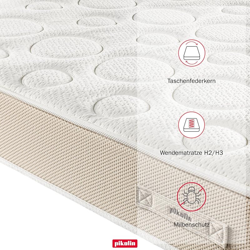 Shire - Viskoelastische Matratze 150 x 200 cm - Härtegrad H3 (Hohe Festigkeit) - Tonnentaschenfederkern - Ergonomisch & Atmungsaktiv - 28 cm Höhe - Multilayer-Komfort