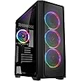RAIJINTEK PONOS MS4, Mid-Tower PC Case, with Tempered Glass and Front Mesh, EEB M/B, Comes with 4pcs 12025 ARGB Fans, Compatible with Max. 390mm VGA Card, USB3.0 and Magnetic Dust Filters
