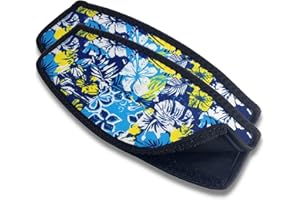 FLOW SWIM GEAR Flow Scuba Gear Diving Slap Strap with Hook and Loop Fastener - Neoprene Cover for Dive and Snorkel Mask Straps